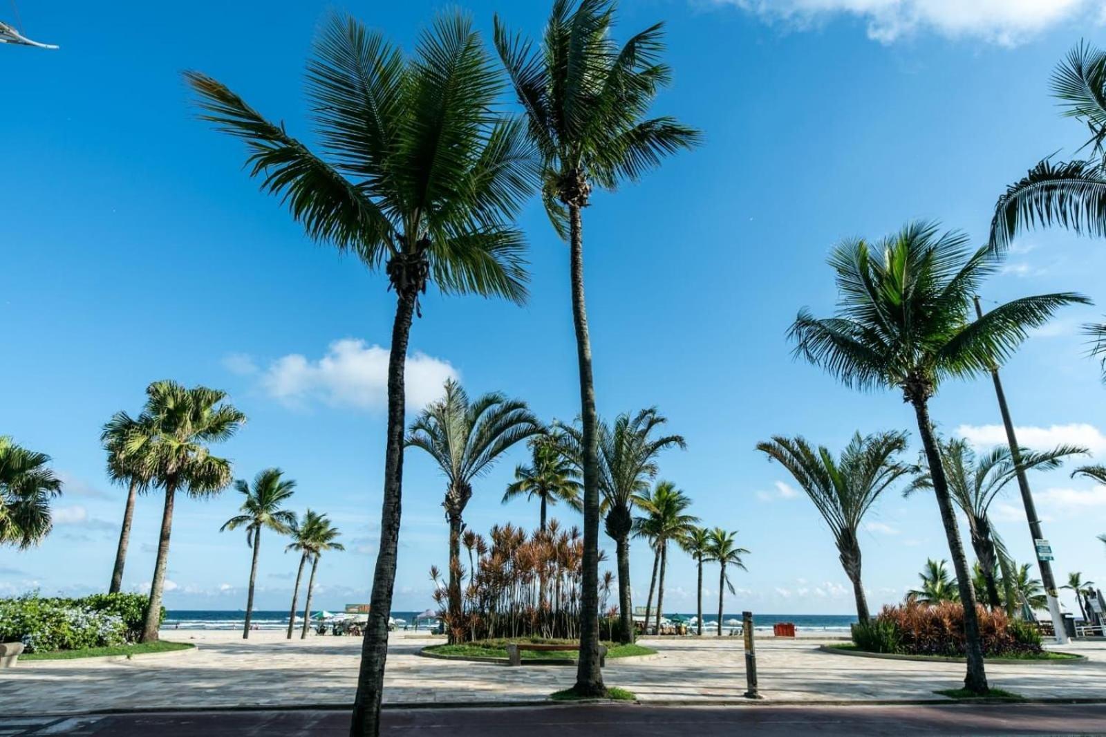 Beachfront Tupi: Ocean View with High-Speed Wi-Fi & Free Parking Praia Grande  Exterior photo
